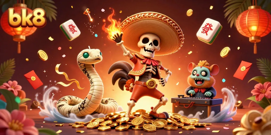 Play and win at bk8 with vibrant 3D casino characters and elements all around.