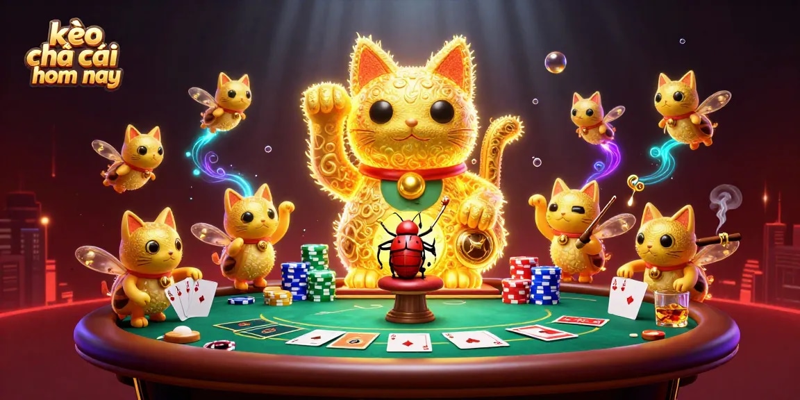 Experience kèo nhà cái hôm nay with dynamic poker action and vibrant casino symbols.