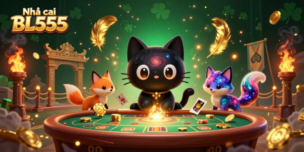 Engage in strategic gameplay at Nhà cái BL555 with vibrant cosmic casino scenes and thrilling betting activities.