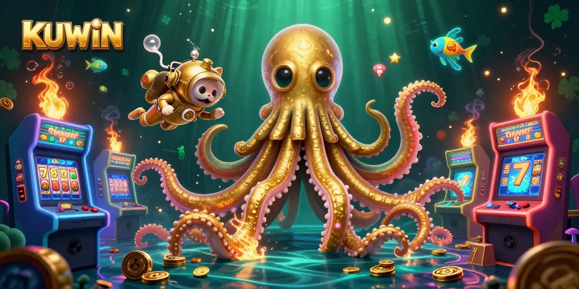 Experience thrilling gameplay at KUWIN with vibrant visual elements in a dynamic 3D casino scene.