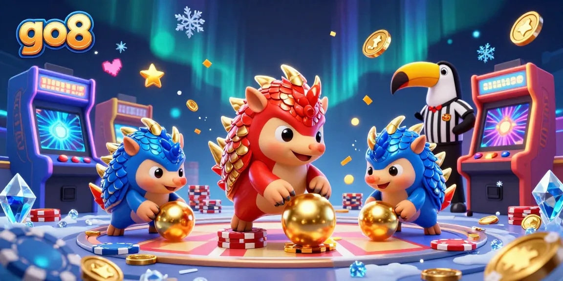 Experience thrilling slots at go8 with vibrant pangolins and stunning casino elements.