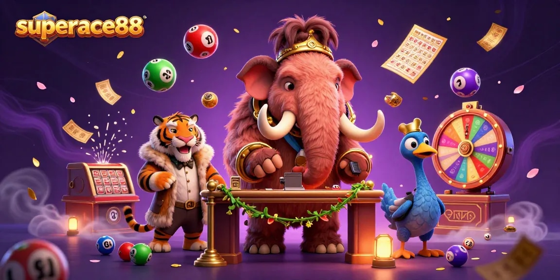 Play exciting games at superace88 with a colorful casino atmosphere and vibrant character interactions.