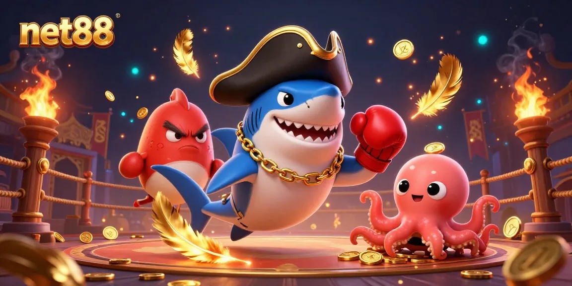 Experience the thrill of winning at net88 with vibrant and engaging casino characters and elements.