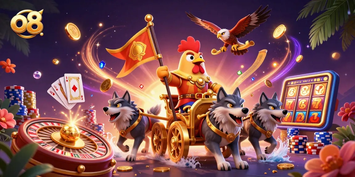 Bet big at O8 with thrilling battles, golden treasures, and vibrant casino action.