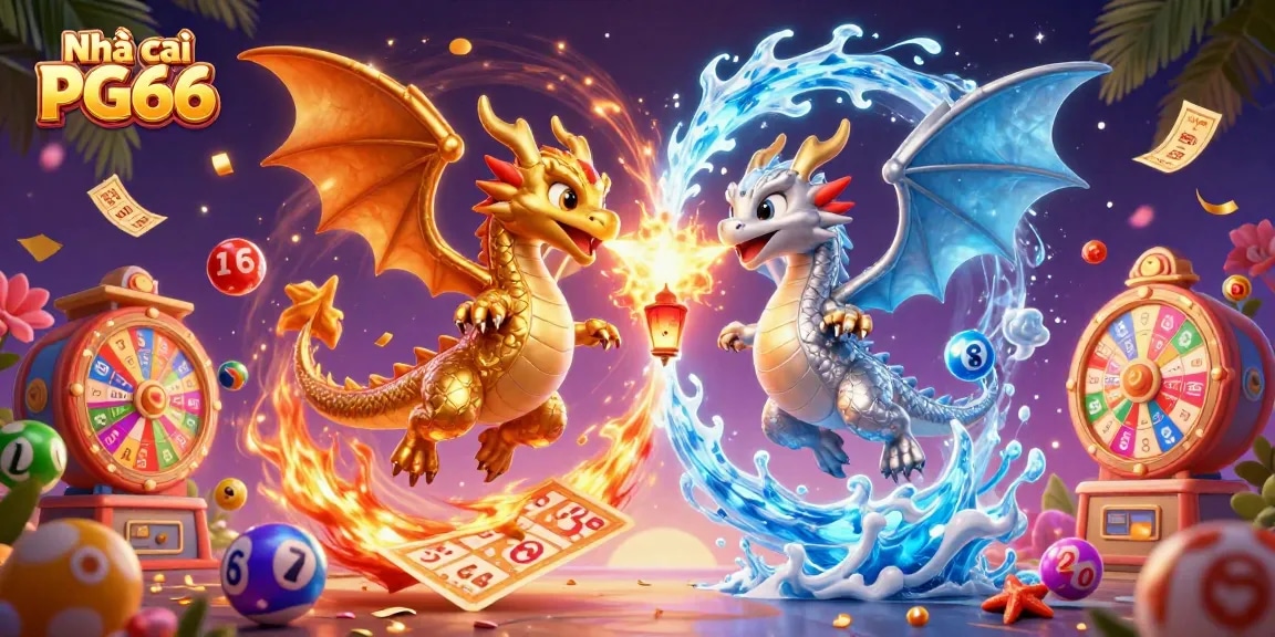 Experience vibrant gaming excitement at Nhà cái PG66 with dynamic casino elements and enchanting dragons.