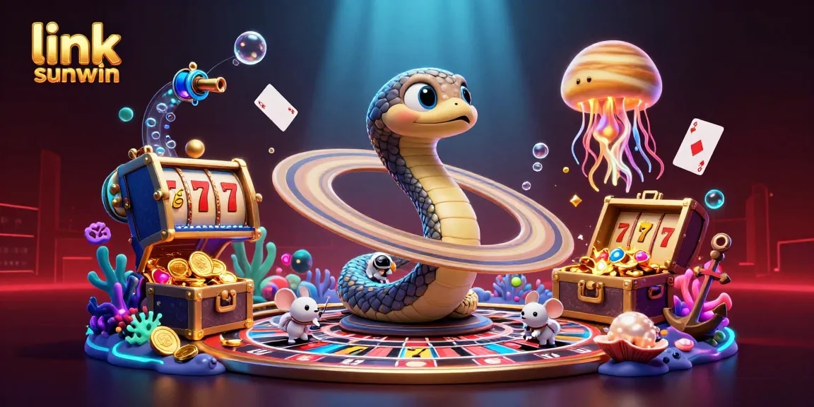 Experience the action with link sunwin as mice bet on a cosmic roulette wheel in a vibrant casino scene.