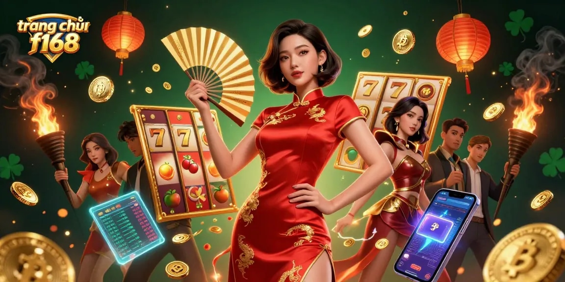 Experience the excitement at trang chủ f168 with our captivating Asian casino scene full of slot games and vibrant energy.