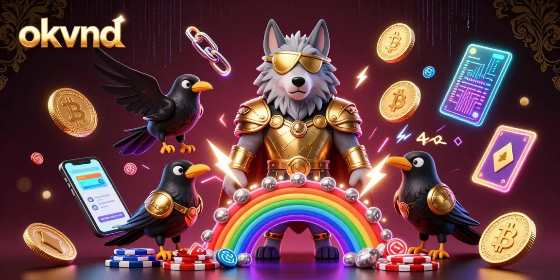 Experience thrilling gameplay with okvnd; 3D Norse characters and vibrant crypto elements captivate gamers.