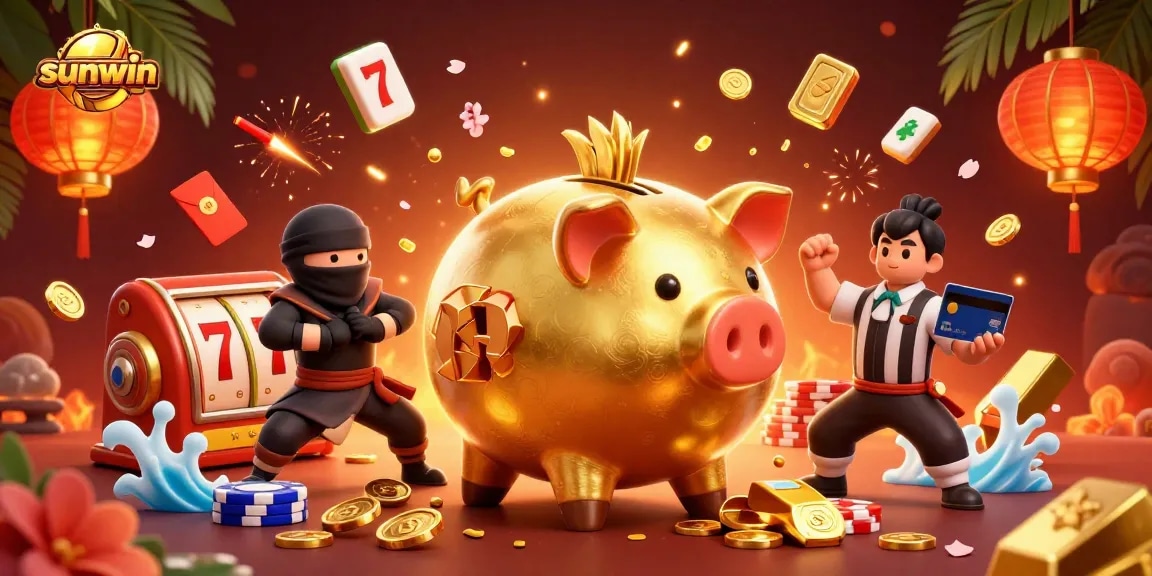 Engage in thrilling action with sunwin at a dynamic casino scene featuring energetic characters.
