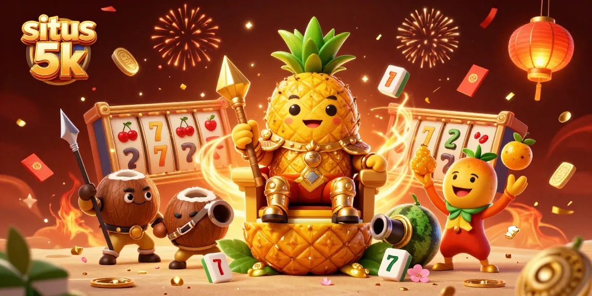 Experience the excitement on situs 5k with vibrant 3D characters and casino elements in action.