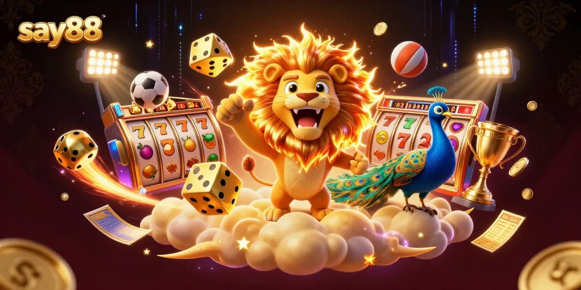 Experience gaming excitement at say88 with vibrant 3D casino elements and thrilling characters.