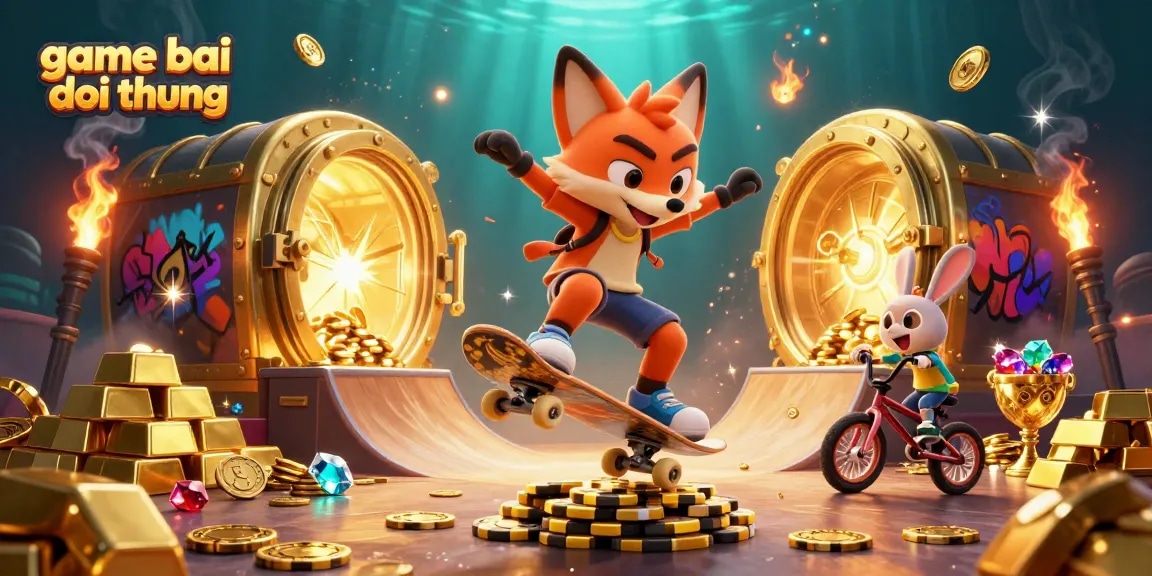 Experience thrilling action in game bai doi thuong with vibrant characters and dazzling treasure elements.