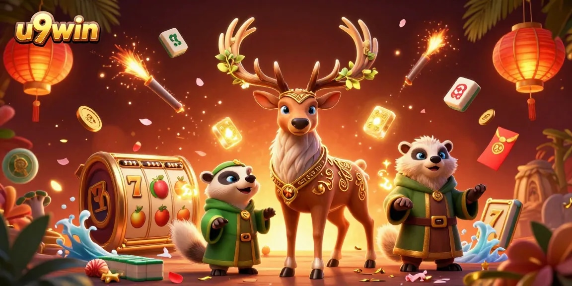 Play slots and win big with u9win as a magical druid stag and wise badger bring luck!