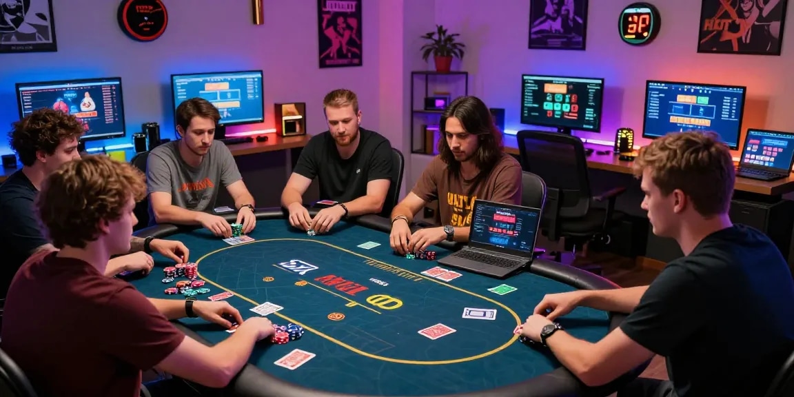 Exciting scene of players engaging in poker games at Dominobet, showcasing the thrill of online gaming.