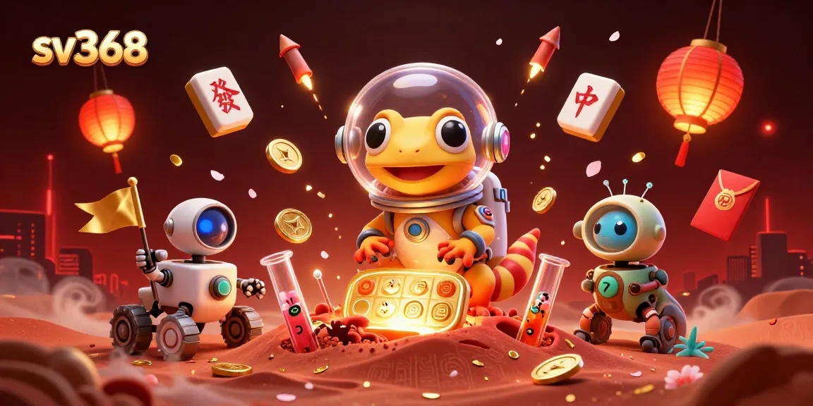 Experience sv368's thrilling gaming adventure in a vibrant, ultra-detailed Martian casino setting.