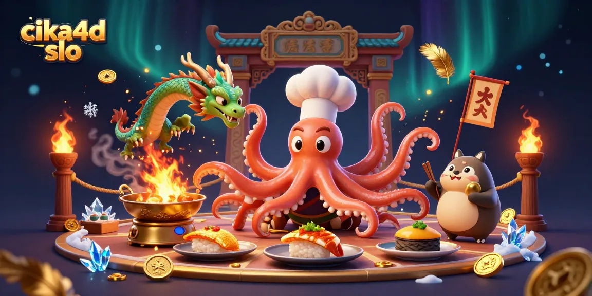Engage with vibrant cika4d slo casino elements in a colorful 3D illustration featuring unique characters.