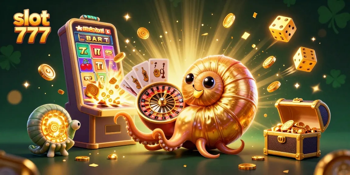 Experience the excitement of slot 777 with a dazzling display of winning symbols and vibrant casino elements.