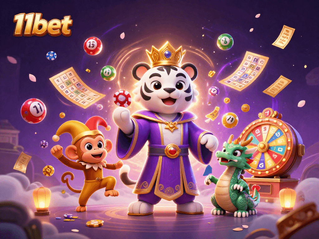 Engage with winning strategies at 11bet in this vibrant casino scene with dynamic elements.