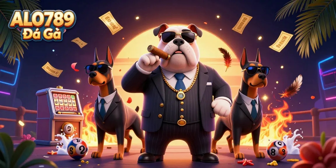Experience ALO789 Đá Gà betting excitement with a dynamic 3D casino scene full of engaging elements.