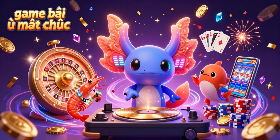 Engage in the thrill of game bài ù mạt chược with vibrant characters and magical casino elements.