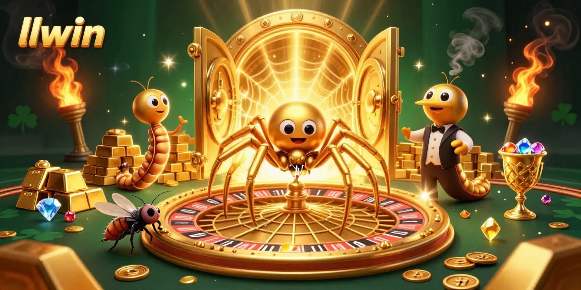 Engage in thrilling gameplay with llwin as the golden web roulette spins with vibrant treasures.