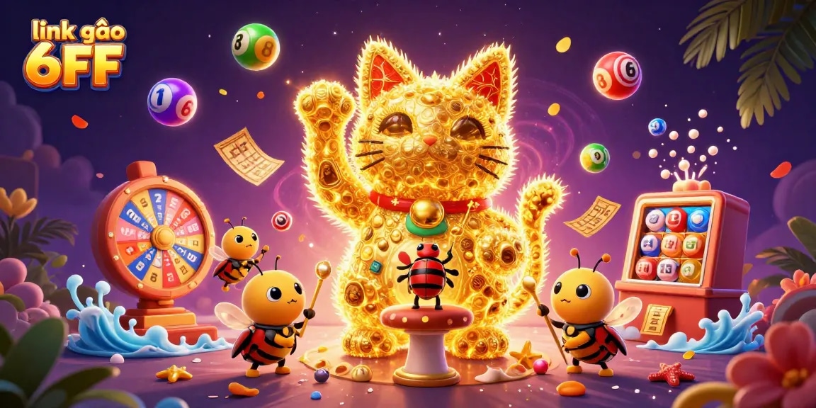 Engage with link vào 6FF for vibrant 3D casino fun featuring a lucky cat and dynamic lottery elements.