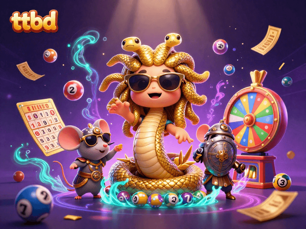 Engage with ttbd's vibrant instant lottery fun with lively characters and colorful game elements.