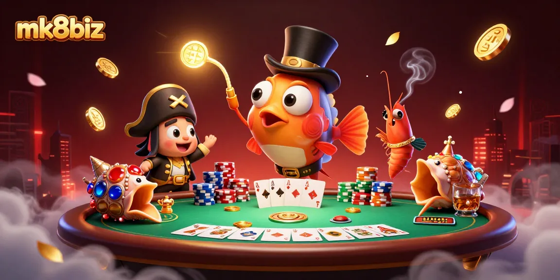 Experience thrilling wins with mk8biz in a vibrant 3D casino scene full of action and excitement.