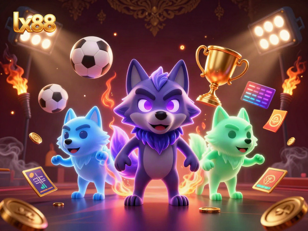 Experience the thrill of betting with LX88's vibrant casino scene filled with dynamic sports elements.