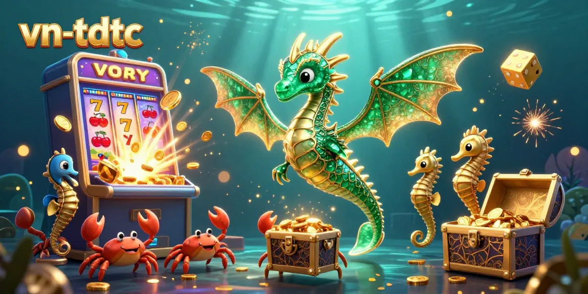 Engage in thrilling slots with vn-tdtc featuring an emerald sea dragon and jackpot treasures.