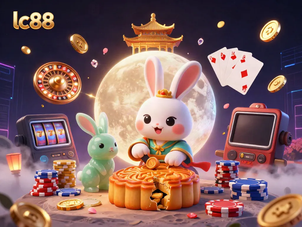Experience thrilling lc88 gaming under the moonlit sky with vibrant scenes of fortune.