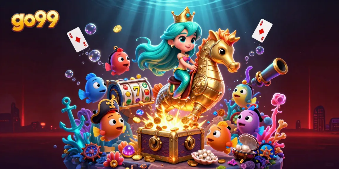 Engage with go99's thrilling underwater casino adventure featuring a mermaid princess and treasure.