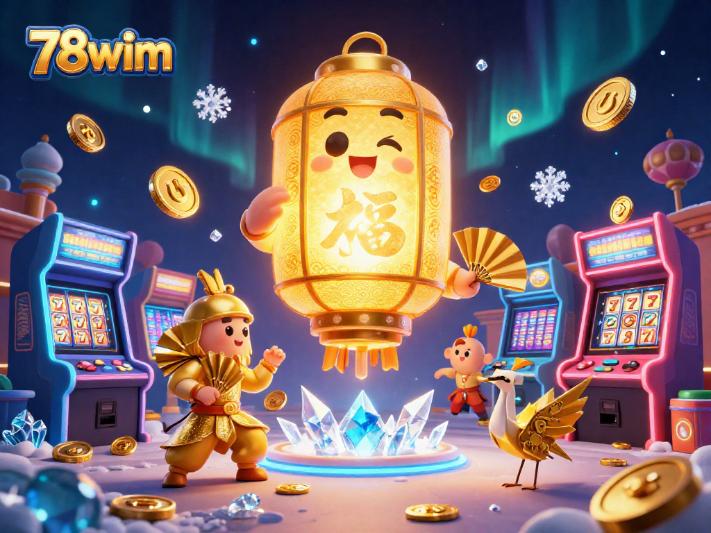 Engage in thrilling gameplay at 78wim with vibrant casino elements, rich colors, and dynamic characters.