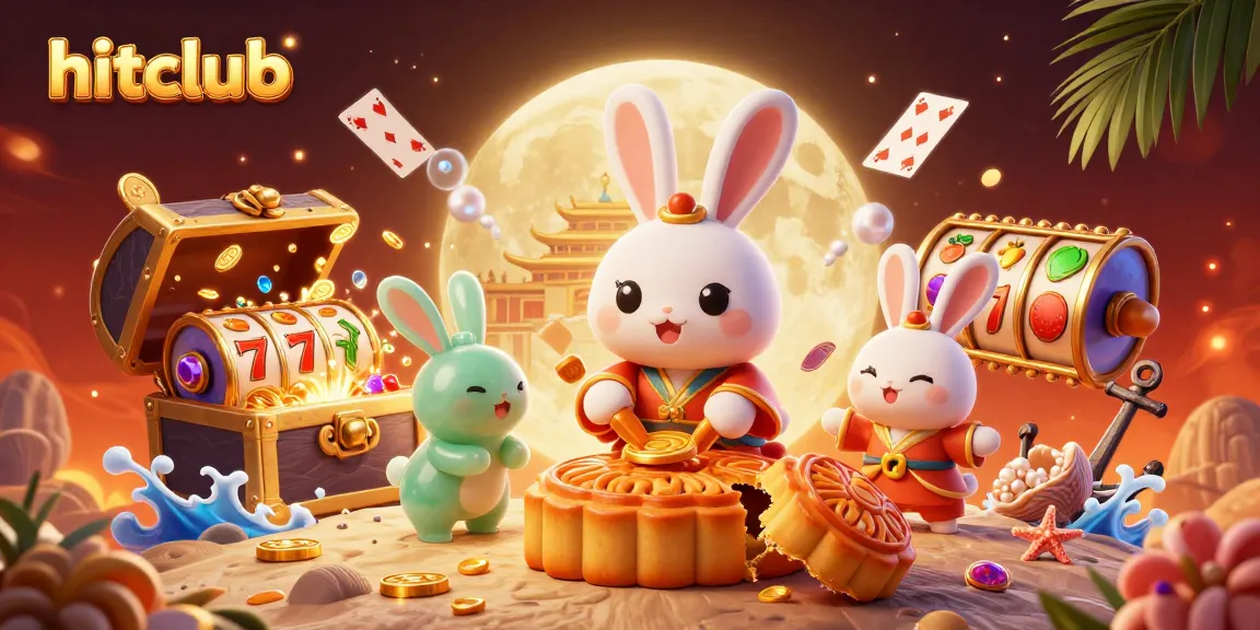 Win big with hitclub in this vibrant 3D casino fantasy showcasing rabbits and treasures!