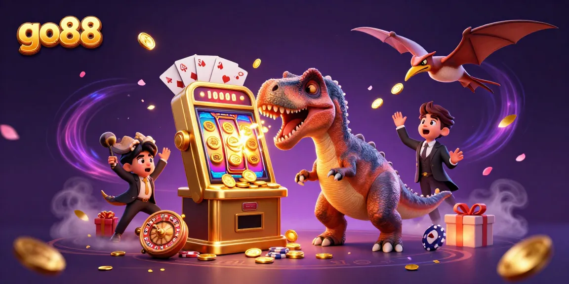 Experience thrilling moments at go88 with a 3D pachycephalosaurus winning jackpots and coins!