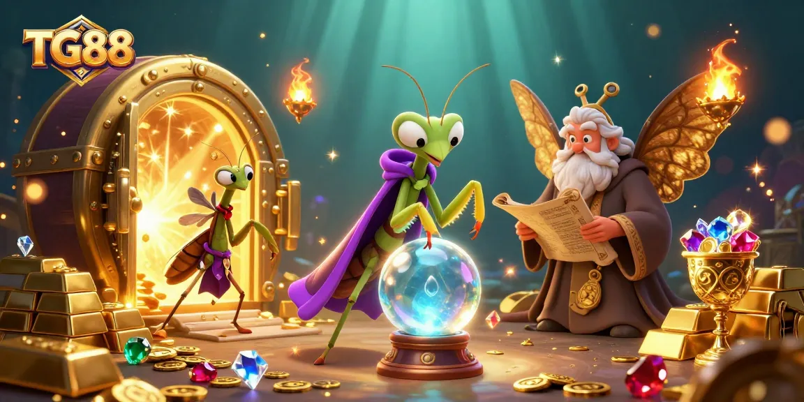 Engage with TG88's thrilling gaming world through a vibrant, mystical casino adventure.