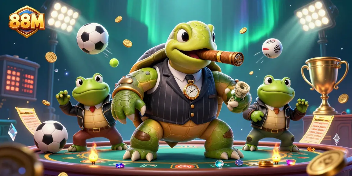 Experience the thrilling gaming world of 88M with dynamic casino elements and lively characters.