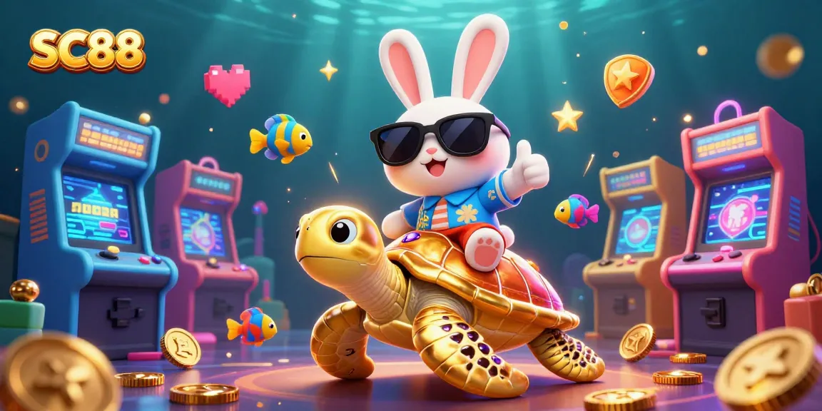 Engage with SC88's vibrant 3D world of games featuring a lucky rabbit and golden turtle.