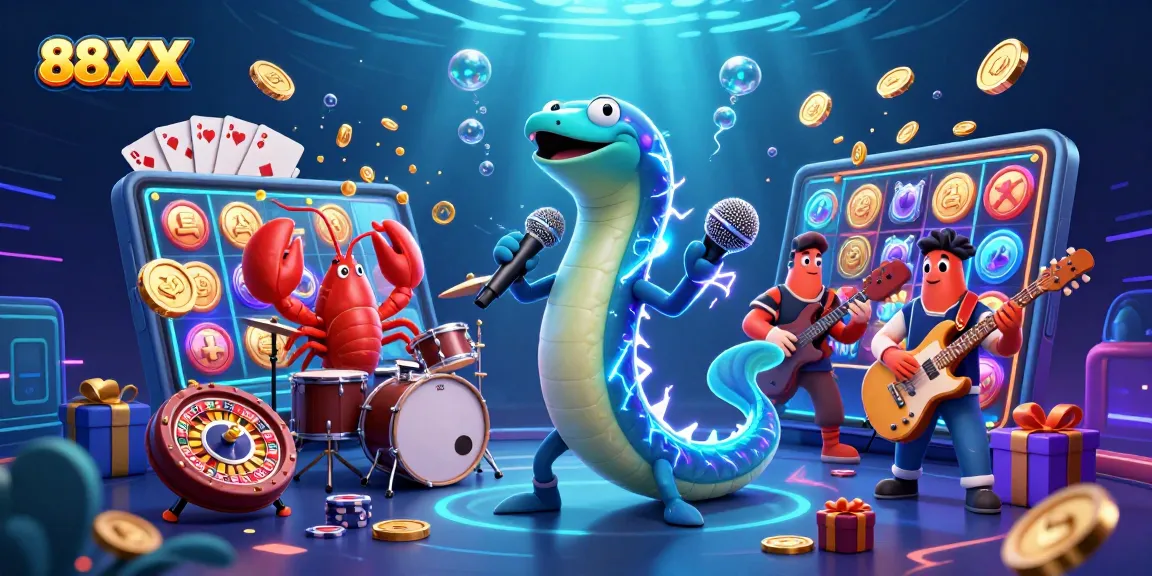 Play exciting games at 88XX's underwater casino with vibrant slot themes and colorful characters.