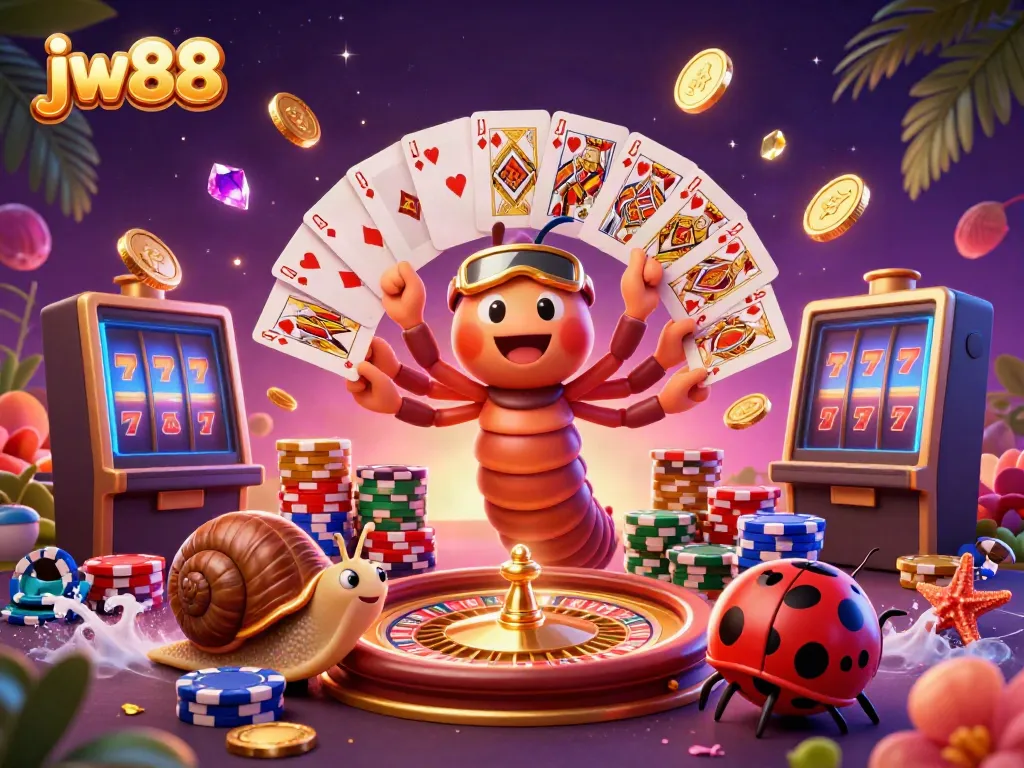 Win big at JW88 with vibrant 3D casino characters and dynamic gameplay elements.