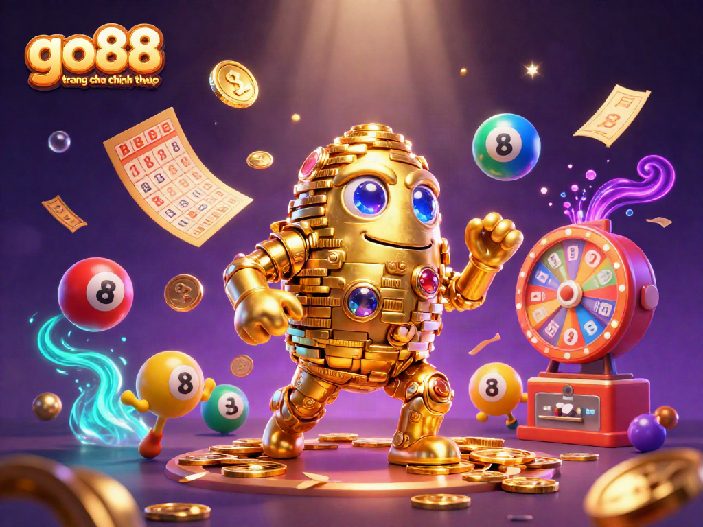 Spin and win with the vibrant go88 trang chu chinh thuc featuring iconic gambling elements!