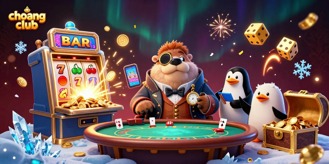 Experience thrilling gameplay at choang club with joyful characters in a vibrant casino scene full of excitement.