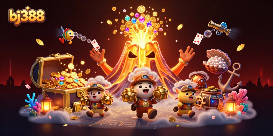 Engage in thrilling gameplay at bj388 with a scene filled with treasures and excitement.