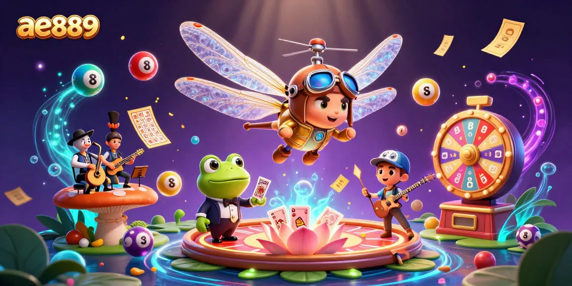 Experience the vibrant excitement of ae889 with a thrilling game scene featuring dynamic characters and dazzling casino elements.