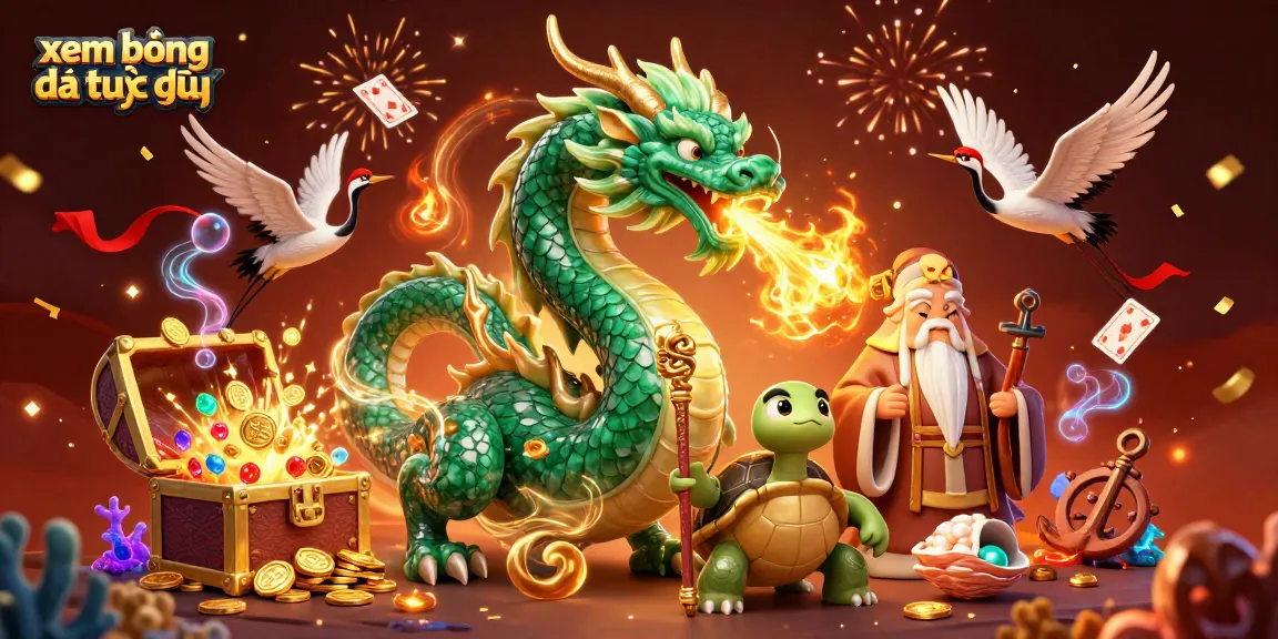 View xem bóng đá trực tiếp in an engaging scene with a jade dragon and lucky cranes.
