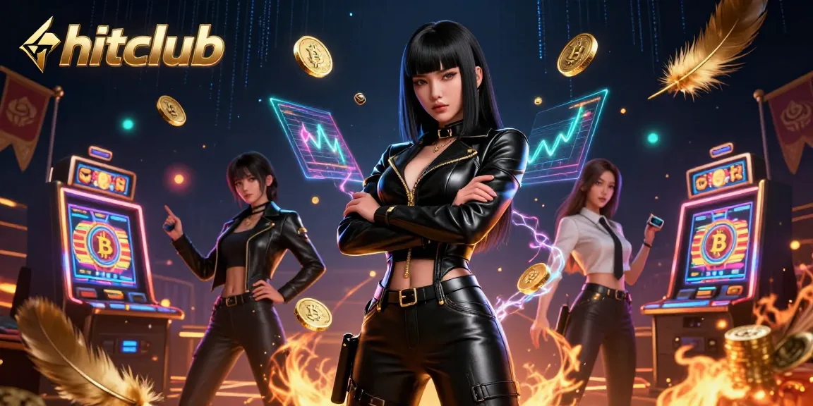 Experience exhilarating wins at hitclub, depicted in a stunning 3D casino scene full of excitement and energy.