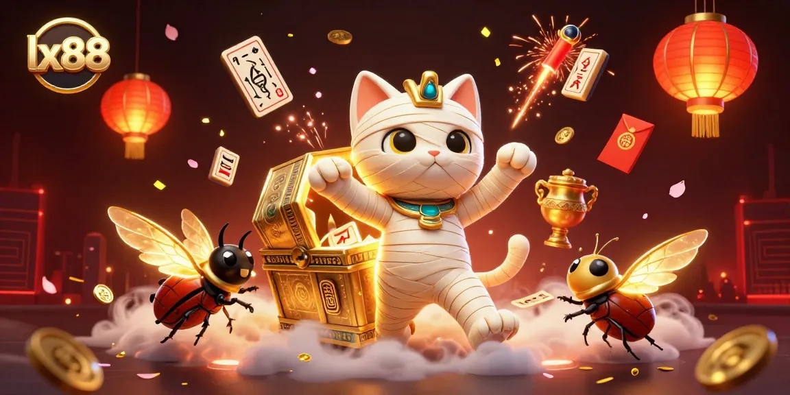 Experience thrilling gameplay at lx88 in a vibrant pyramid casino illustration with colorful elements.