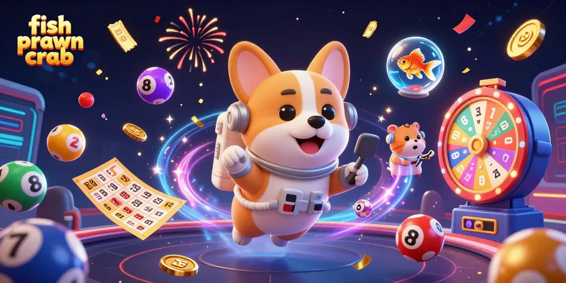 Experience the thrill of fish prawn crab games in a vibrant space station casino scene.