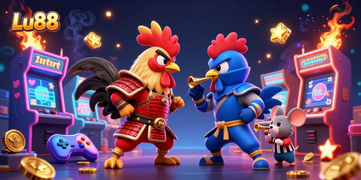Engage in thrilling matches with Lu88's vibrant casino games featuring exciting characters.