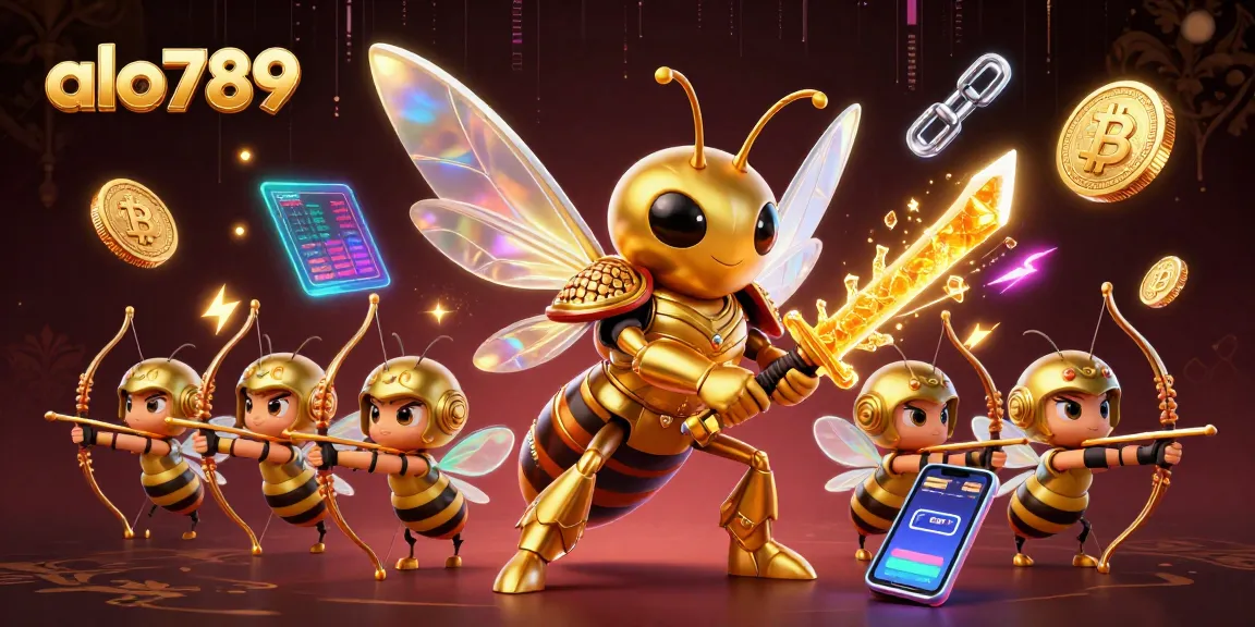 Experience thrilling action at alo789 casino with a samurai hornet and crypto elements in vibrant 3D